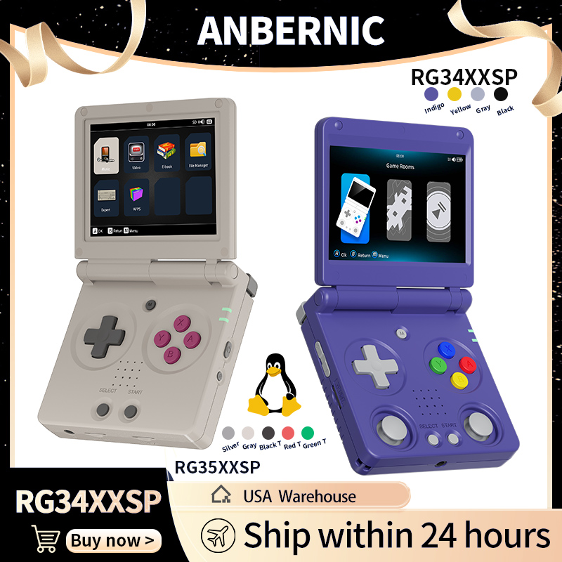 Retro Gaming Pro - Anbernic RG34XXSP RG35XXSP Перекидная портативная игровая