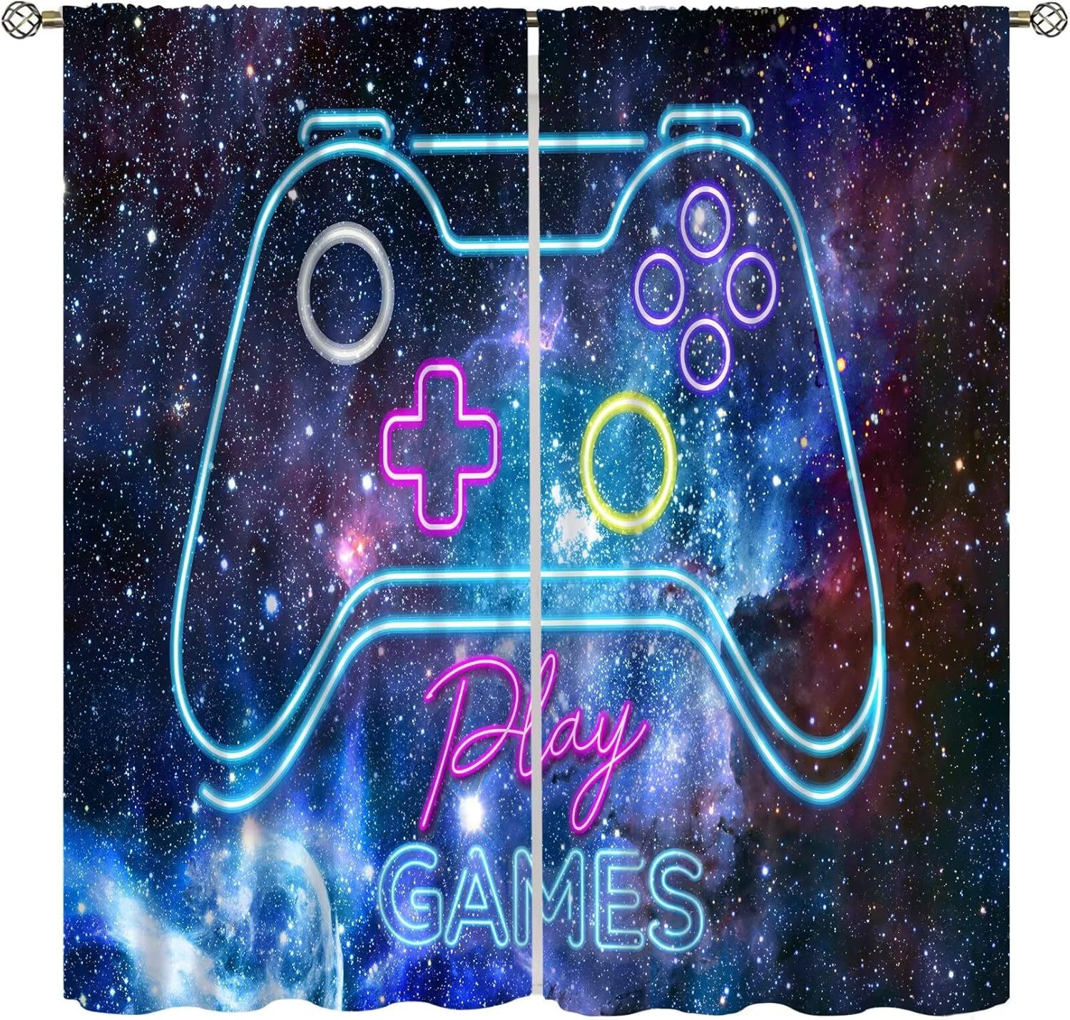 Retro Gaming Youtube - Игровые светонепроницаемые шторы в стиле ретро