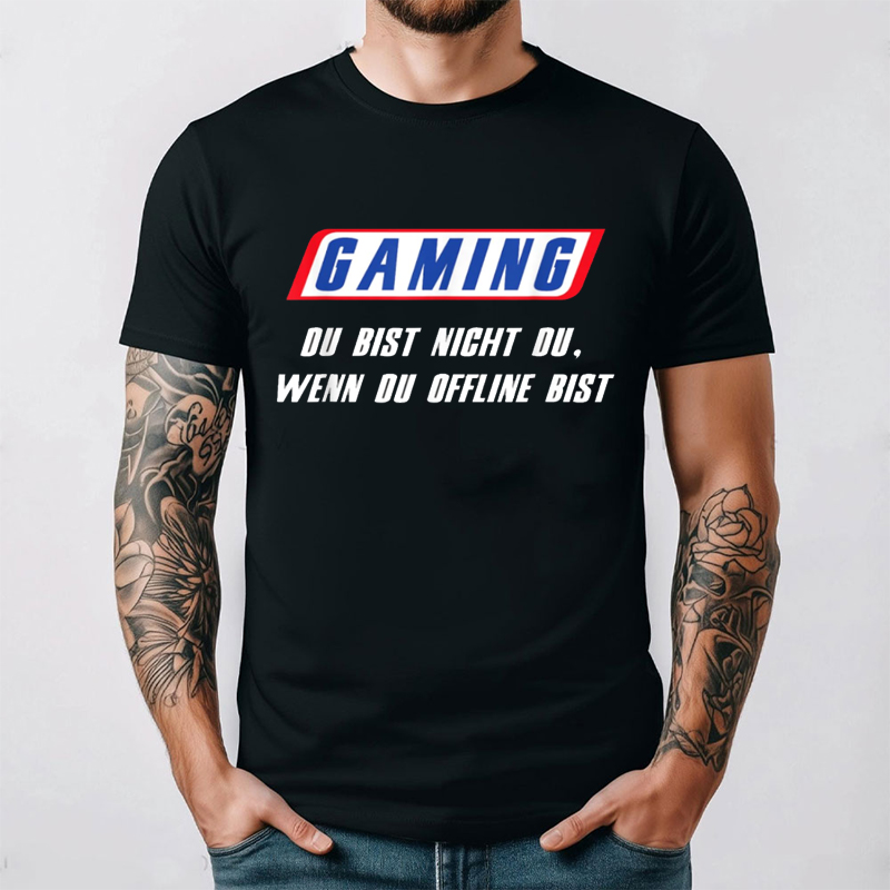 Retro Gaming Gift Ideas - Забавная немецкая футболка для геймеров: «Du